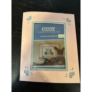 A Counted Cross Stitch Kit Bunny Rabbits Easter Spring Craft Hobby New